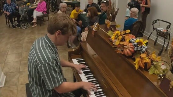 Teen puts smiles on seniors faces