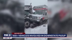 Illinois winter storm: More than 100 vehicles involved in downstate pileup on I-39