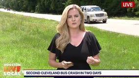Houston-area school bus involved in crash, second crash for Cleveland ISD