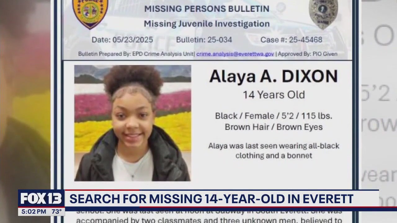Family searching for missing 14-year-old girl in Everett, WA | FOX 13 ...