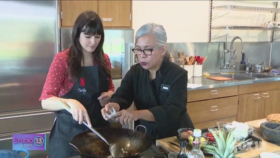 Learning how to make pineapple fried rice with PCC Community Markets