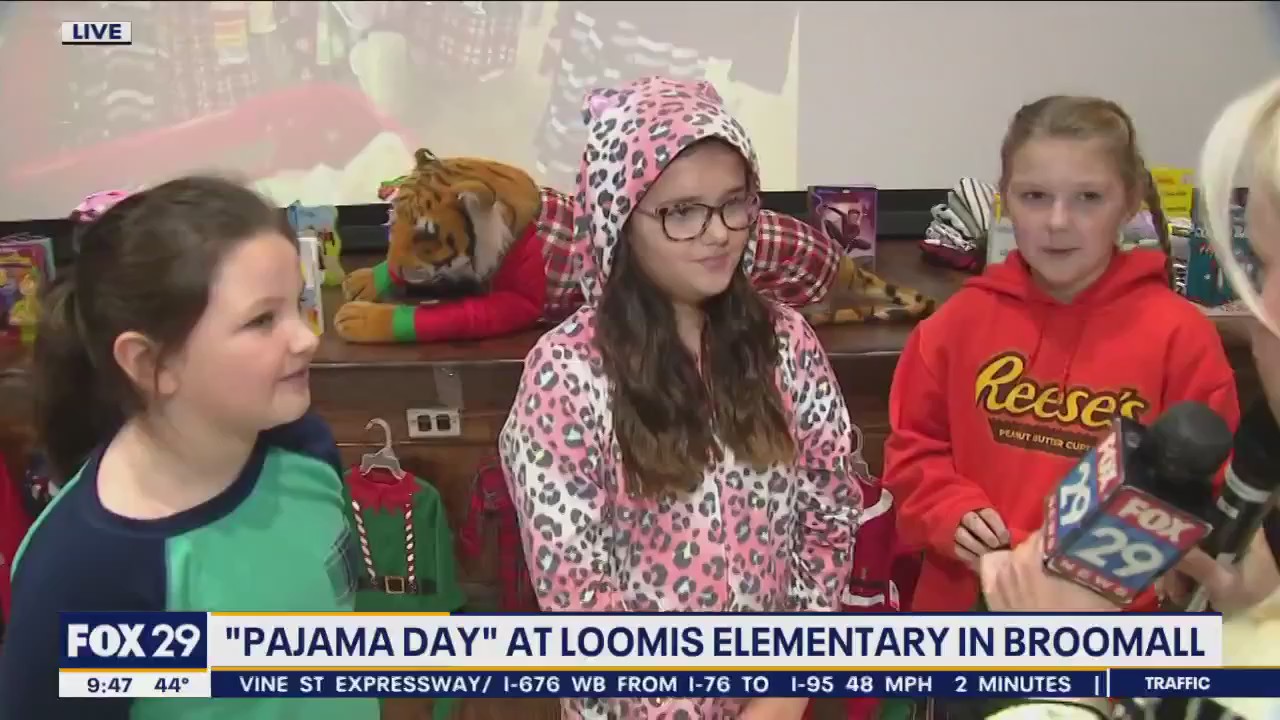 Loomis Elementary participates in Pajama Day on Thanksgiving Eve