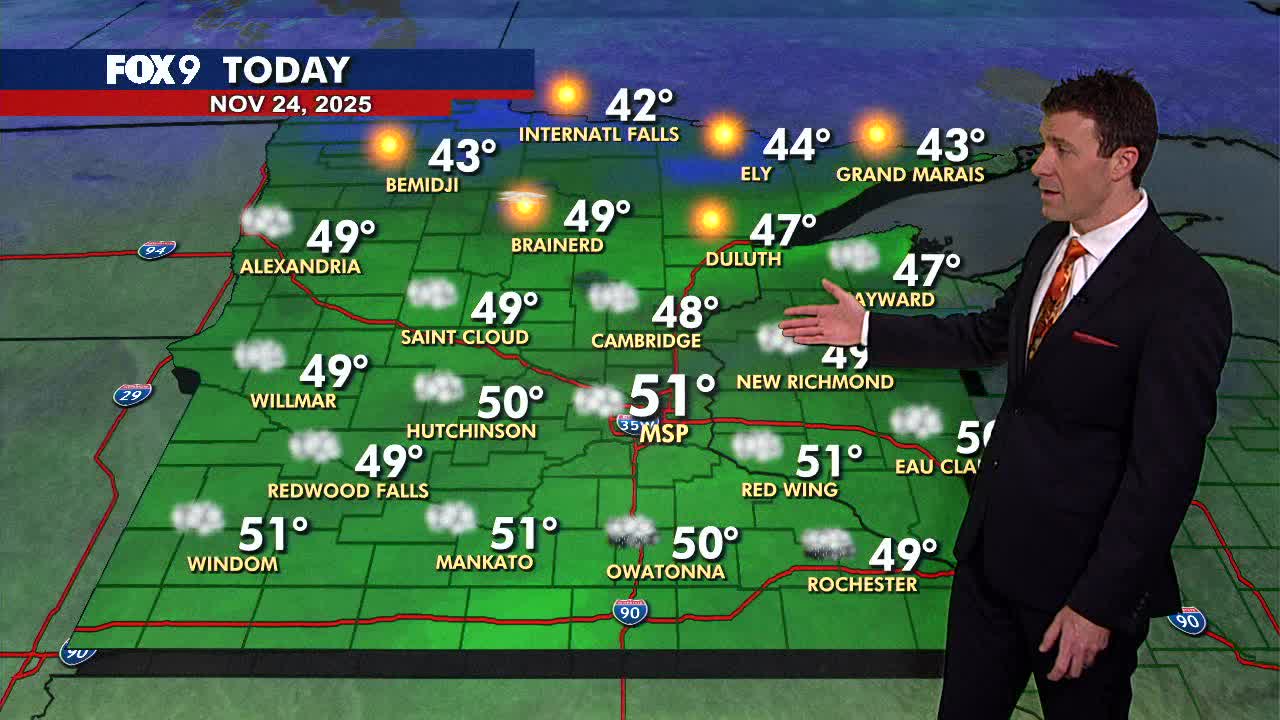 MN weather: Seasonably mild Monday | FOX 9 Minneapolis-St. Paul