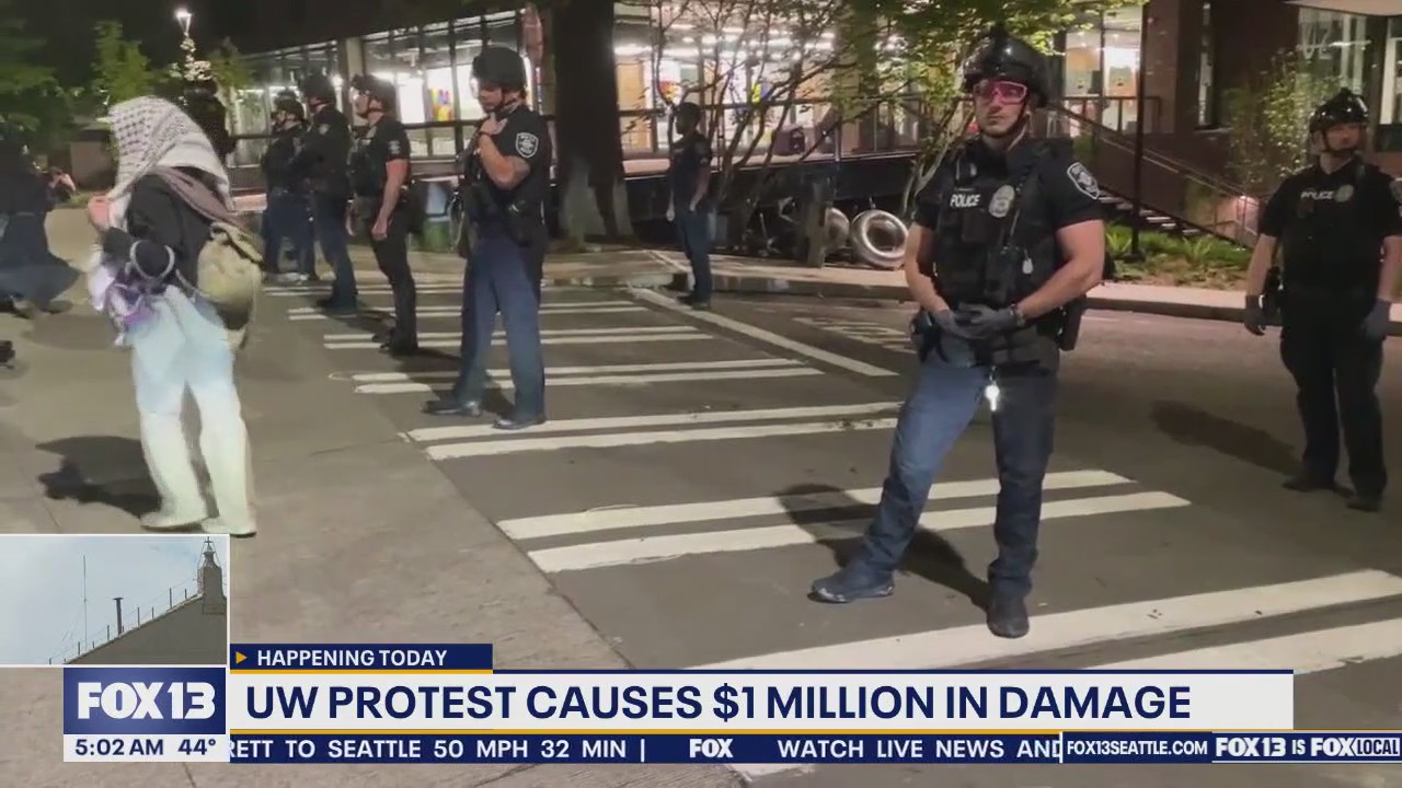 UW protest in Seattle causes $1 million in damage