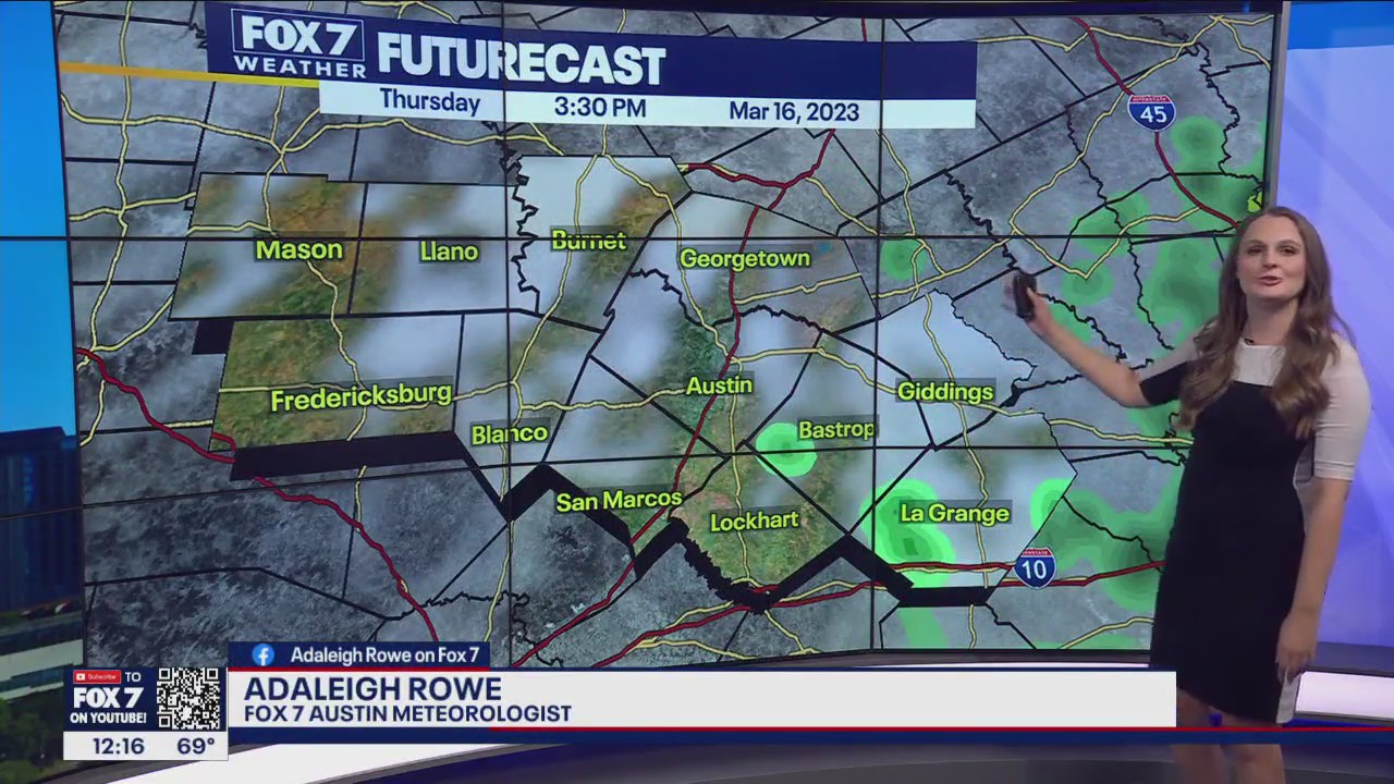 Central Texas weather: Light rainfall today, cold front tonight and possible severe weather tomorrow