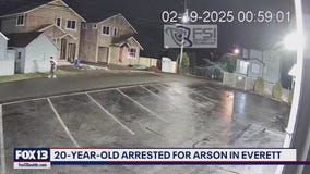 20-year-old arrested after Everett arson caught on camera
