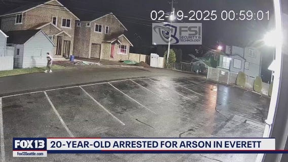 20-year-old arrested after Everett arson caught on camera