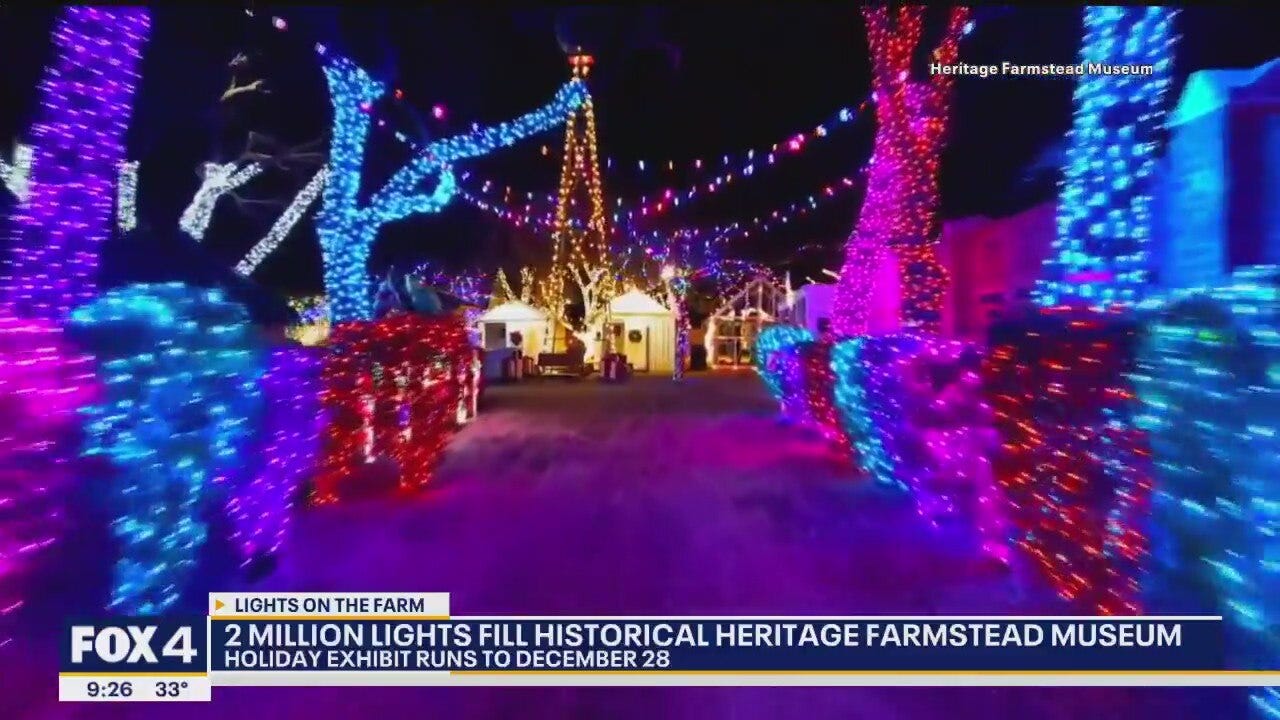 2 million lights fill Heritage Farmstead Museum