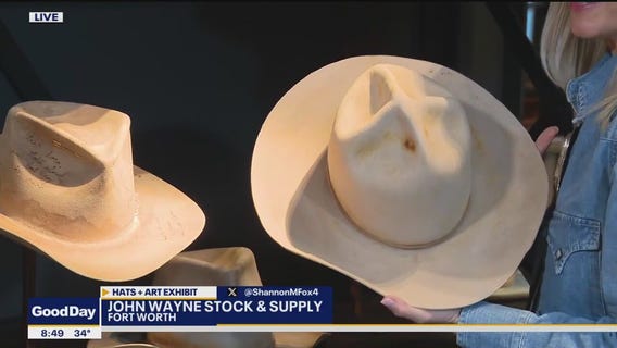 CA wildfire fundraiser at the Stockyards: Hat exhibit