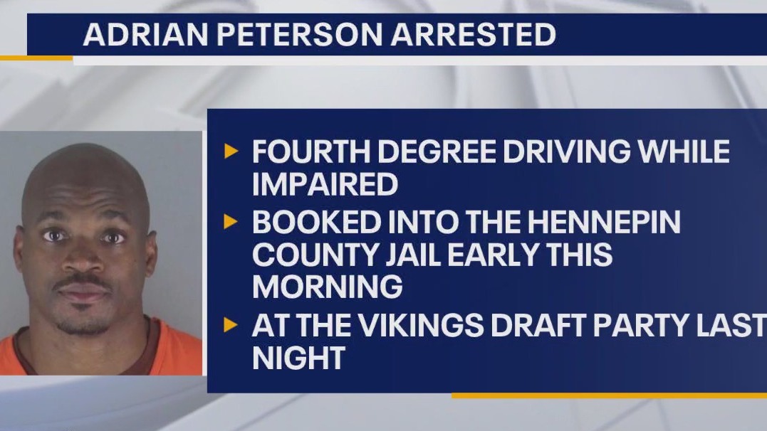 Adrian Peterson arrested for DWI