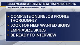 Preparing for end of extended unemployment benefits