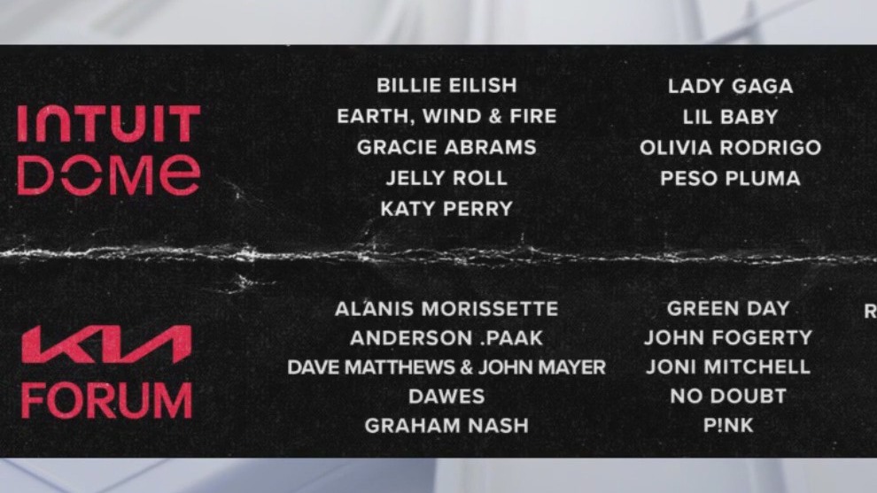 FireAid benefit concert performers revealed