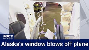 Alaska Airlines plane loses window mid-air