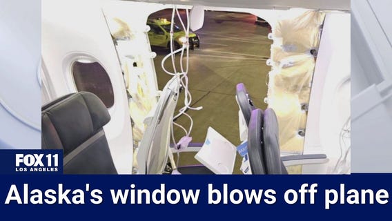 Alaska Airlines plane loses window mid-air