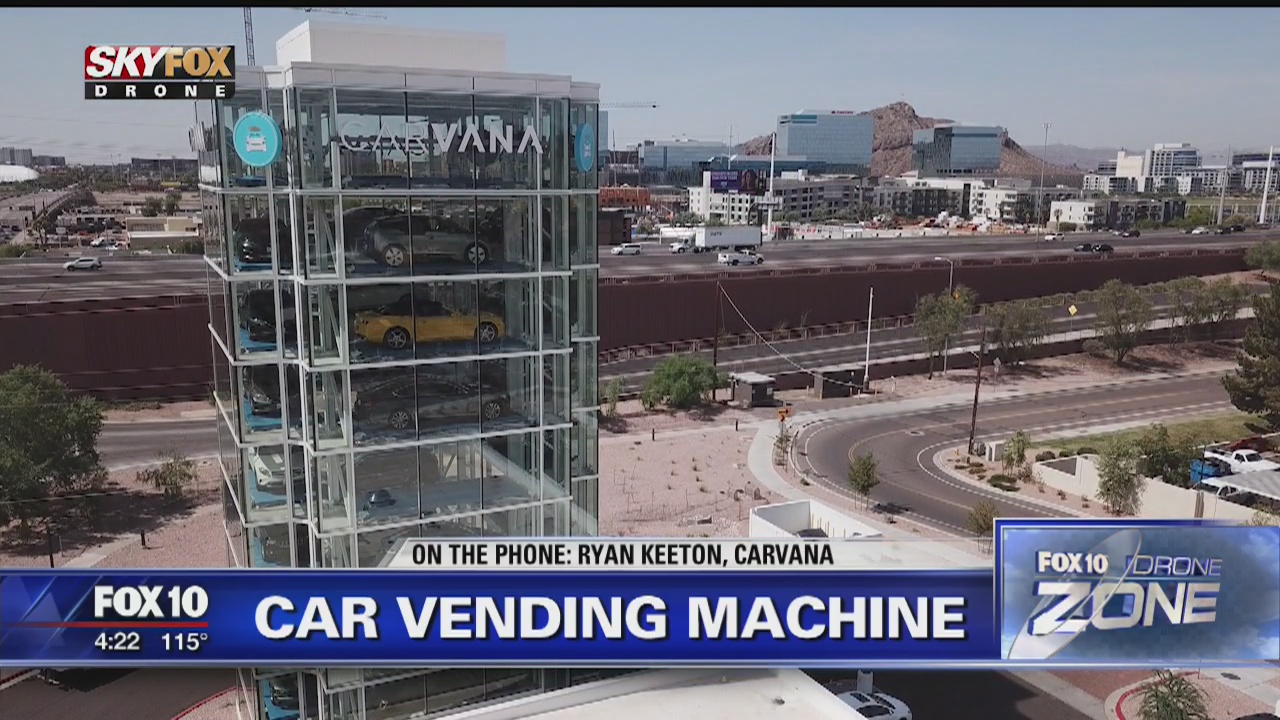 Tempe's Carvana car vending machine | Drone Zone