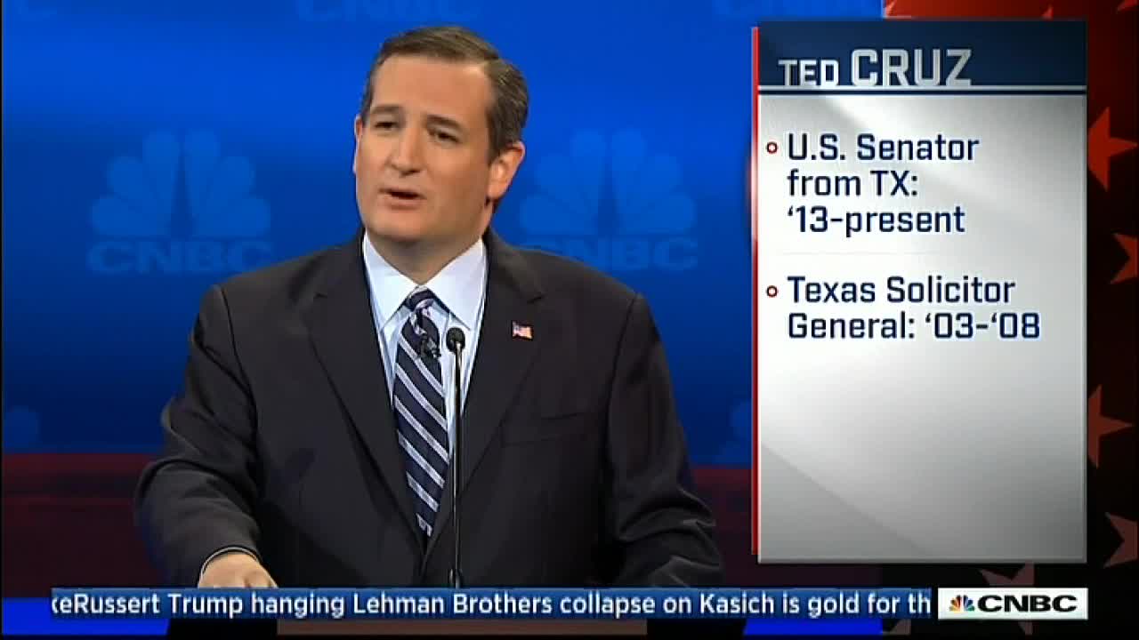 Senator Ted Cruz attacks the media at the third GOP debate