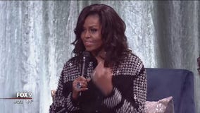 Michelle Obama visits Xcel Energy Center in St. Paul