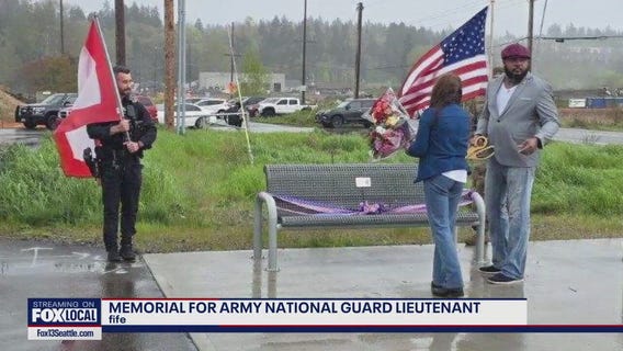 Memorial for Army National Guard lieutenant
