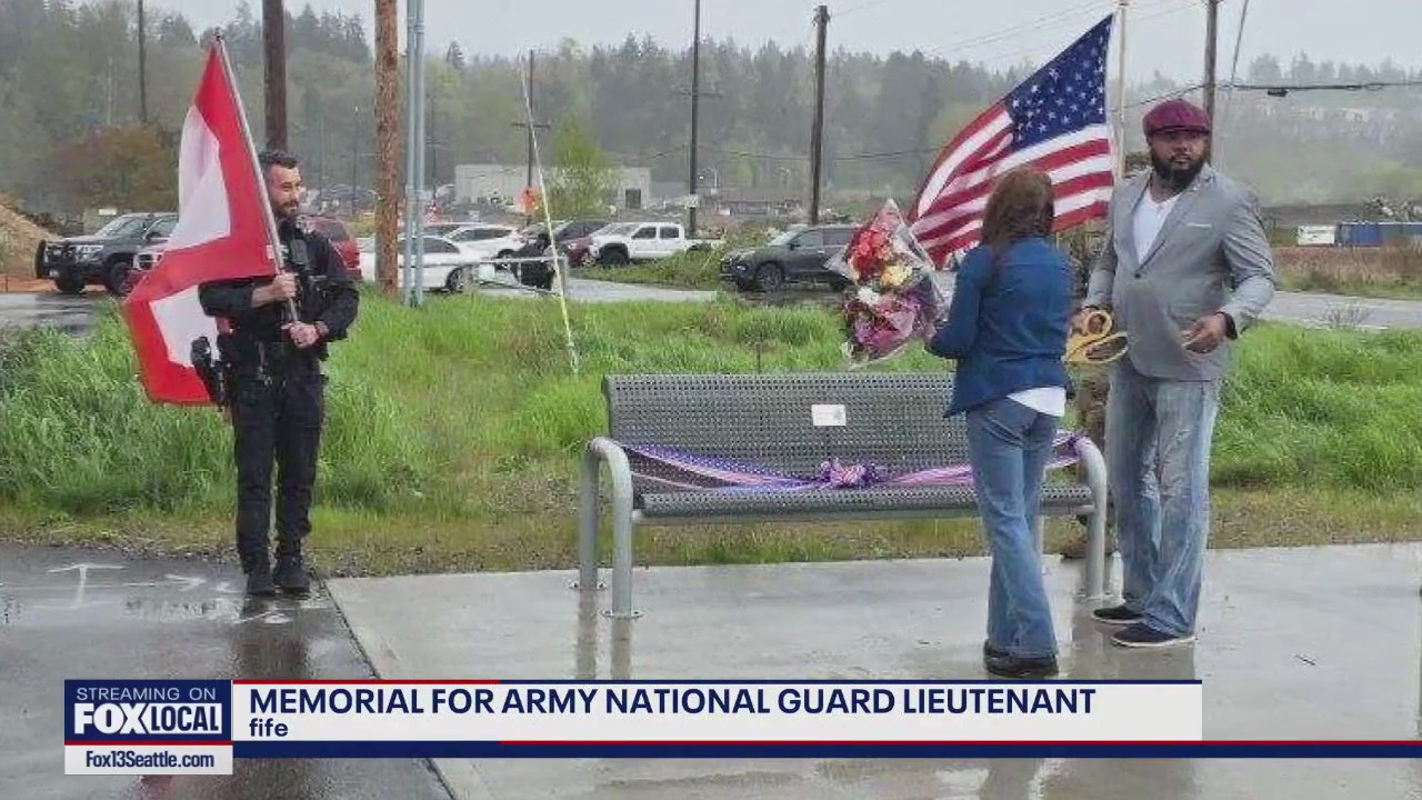 Memorial for Army National Guard lieutenant