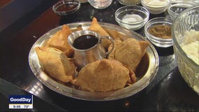 Vegetarian Samosas with Tamarind Chutney