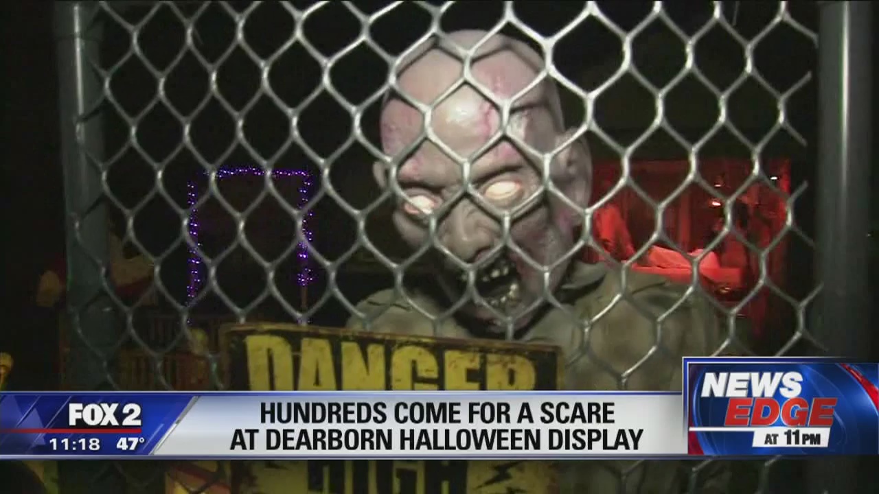 Homes in Dearborn drawing big crowds with Halloween display