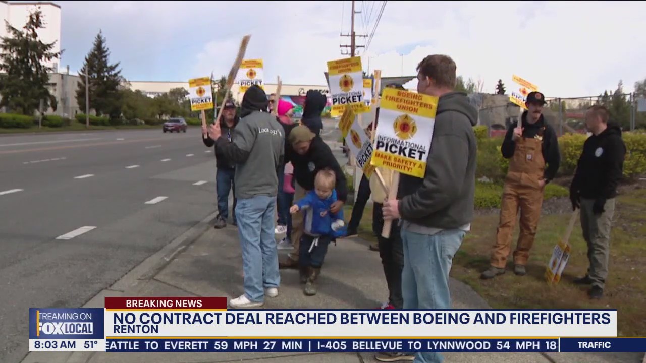 Boeing, union firefighters can't reach new deal before deadline