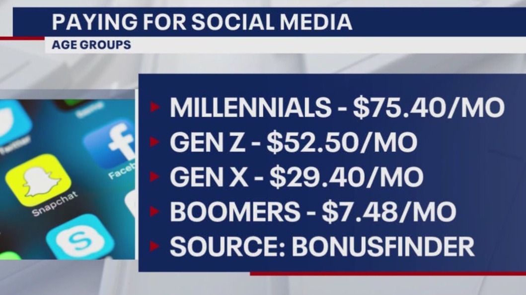 How much would you pay per month for social media access?
