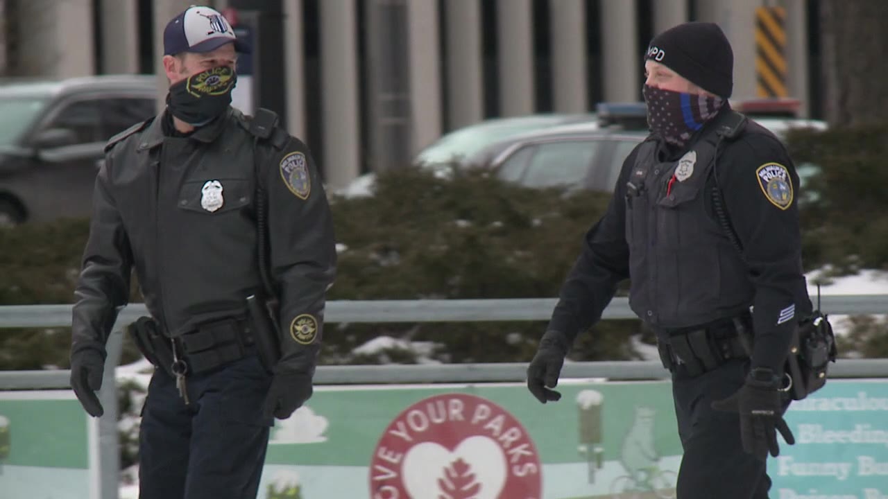 MPD officers ice skate at Red Arrow Park