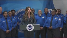 Kristi Noem hands out bonuses to TSA workers at MSP Airport