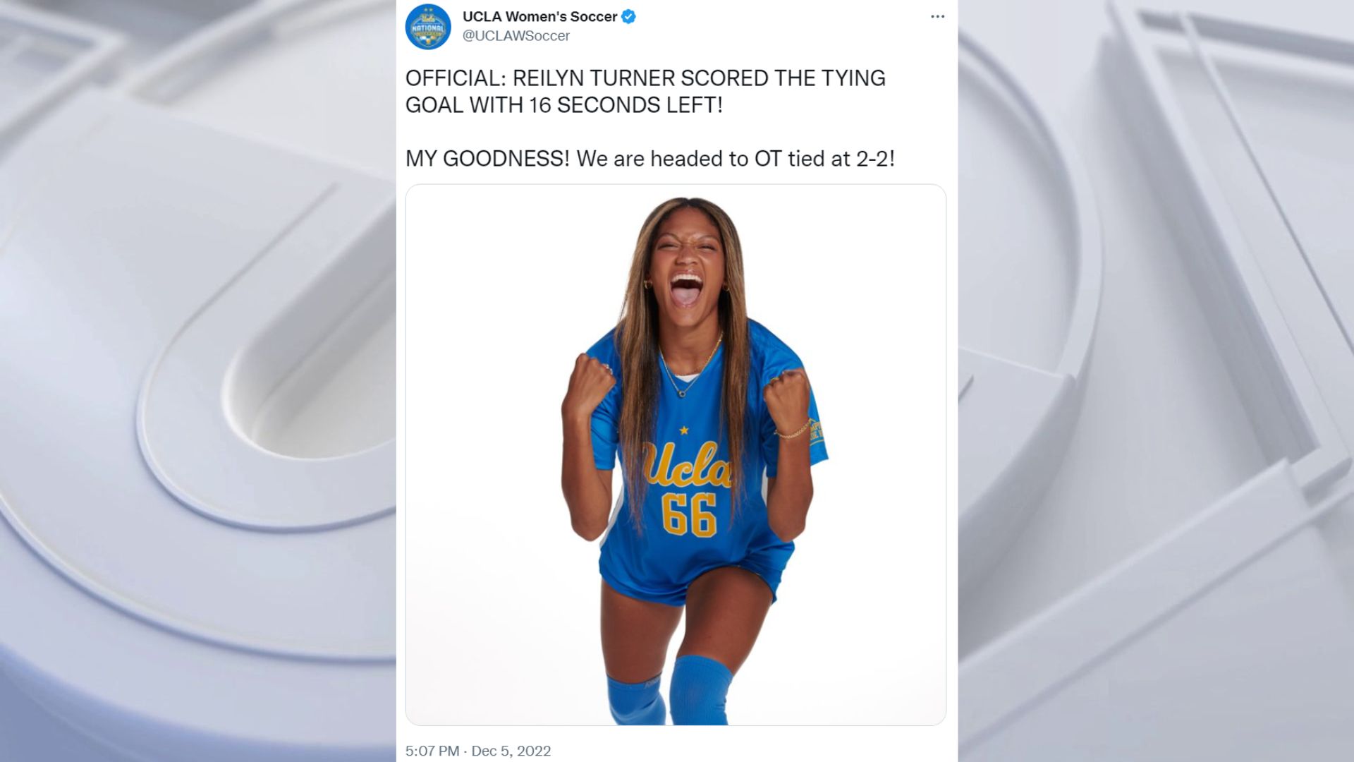 Reilyn Turner on UCLA women's soccer bringing home national championship