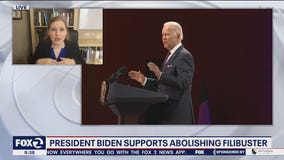 President Biden voices support for abolishing the Senate filibuster
