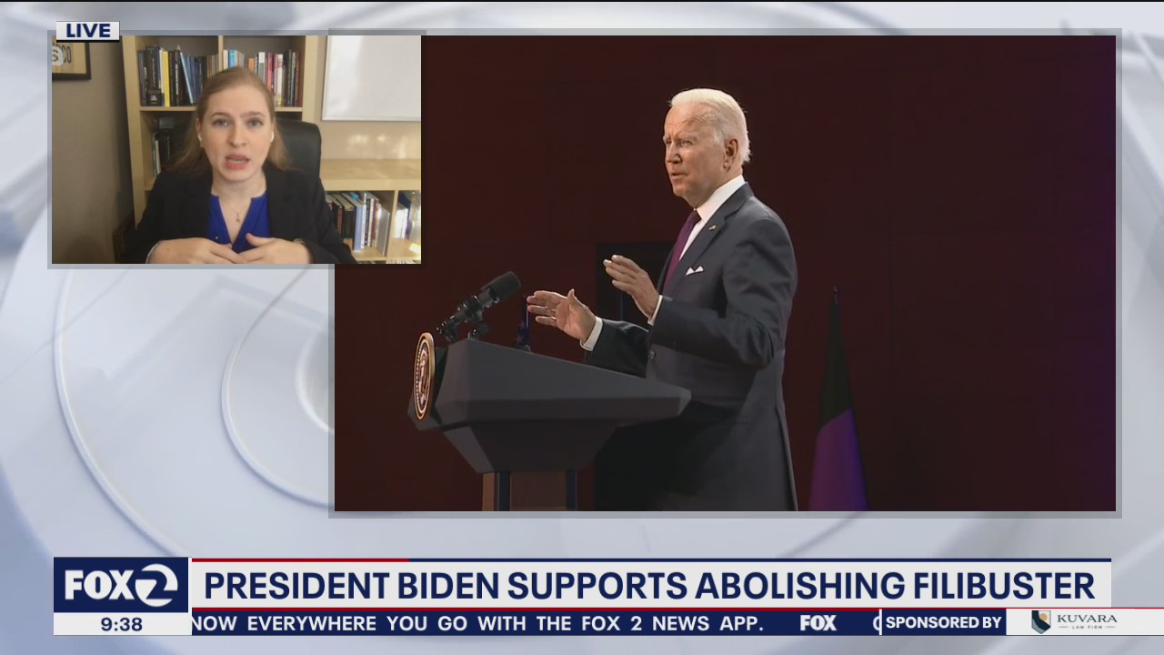 President Biden voices support for abolishing the Senate filibuster