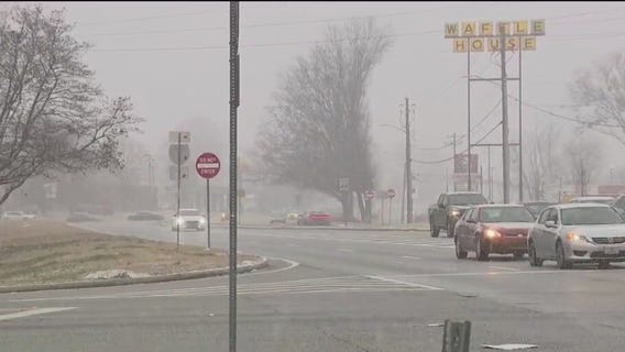 Covington snow beginning to stick