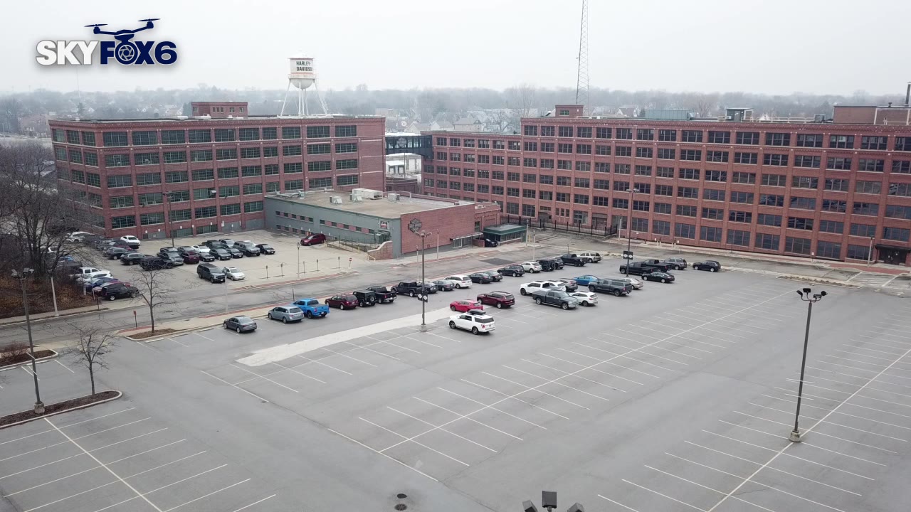 SKYFOX video of Harley-Davidson Milwaukee campus on near west side