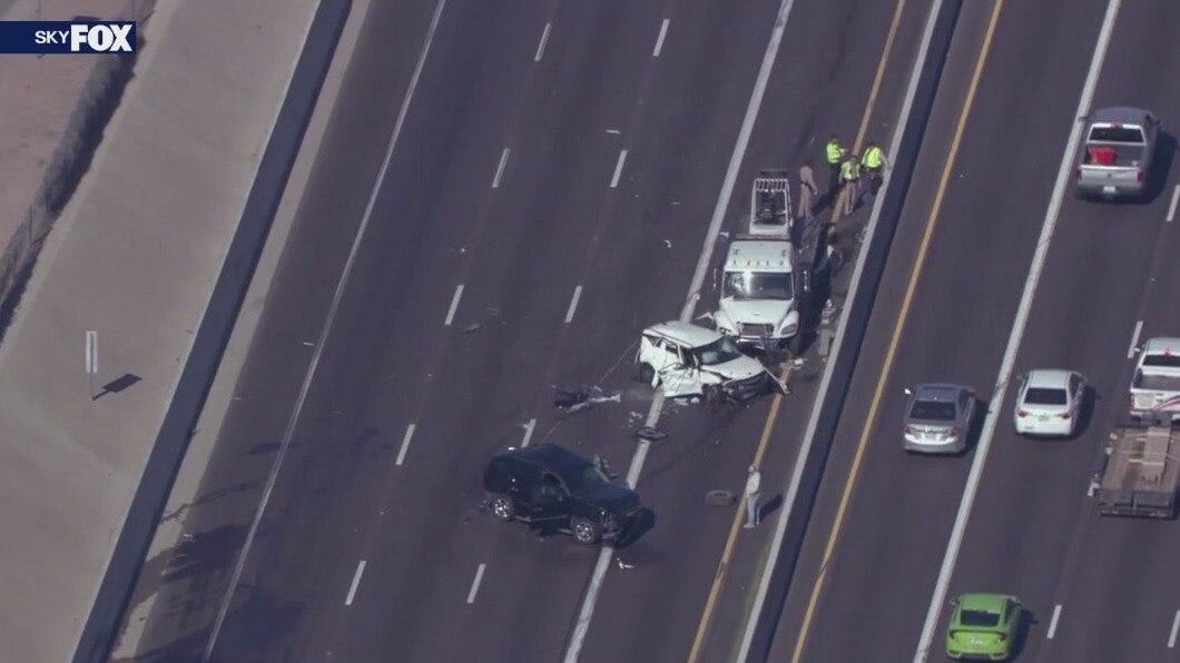 Crash on I-17 in Phoenix kills at least one person