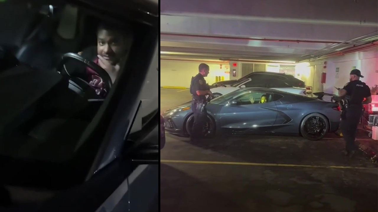 Man tries to steal Corvette, but can?t figure out how to open the door
