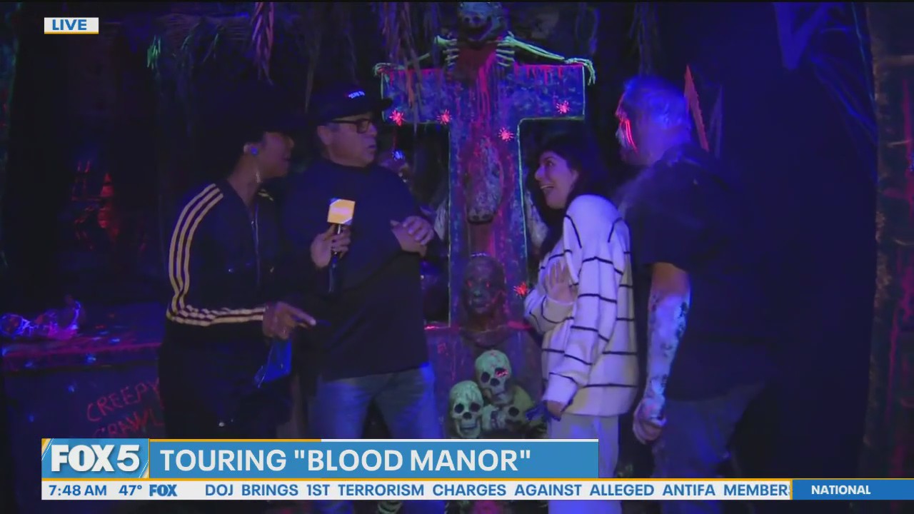 Christal gets spooked at Blood Manor
