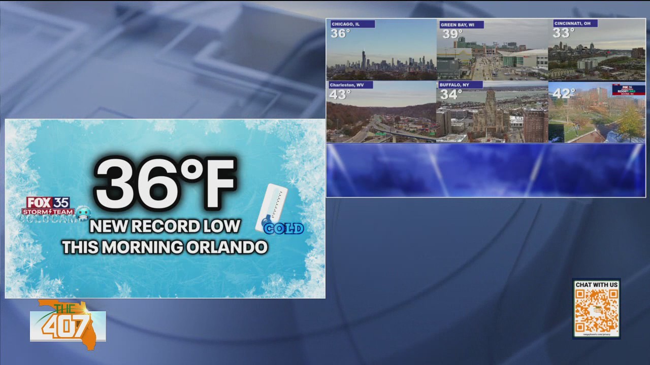 Central Florida plunges to new lows, dropping to 36°