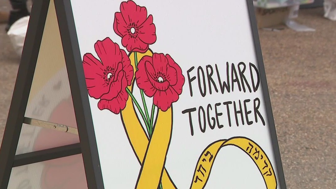 Protesters at Jewish block party at UT Austin