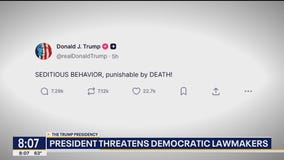 Trump threatens Democratic lawmakers in Truth Social post