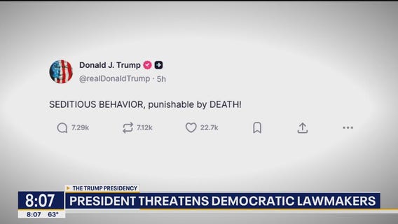 Trump threatens Democratic lawmakers in Truth Social post