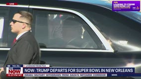 President Trump departs for Super Bowl LIX, first sitting president to attend