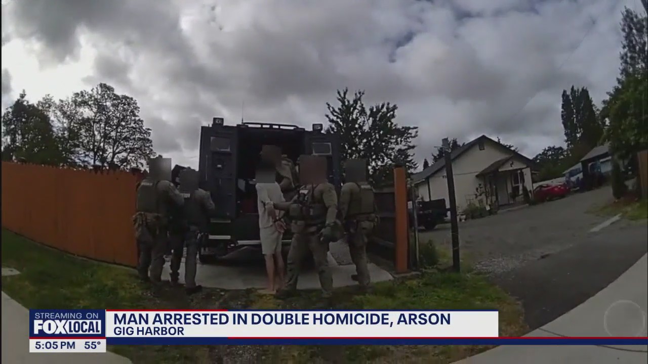 Man arrested in Gig Harbor double homicide, arson