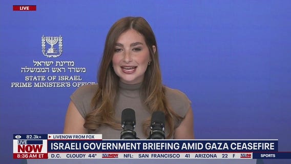 Israeli government briefing amid Gaza ceasefire
