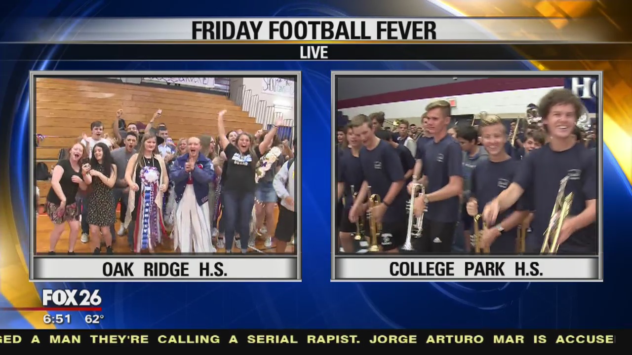 Oak Ridge HS and Woodlands College Park have Friday Football Fever