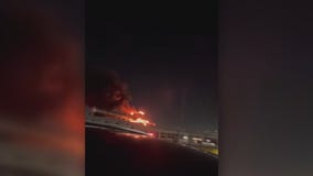 18-wheeler fire causes traffic nightmare in South Houston