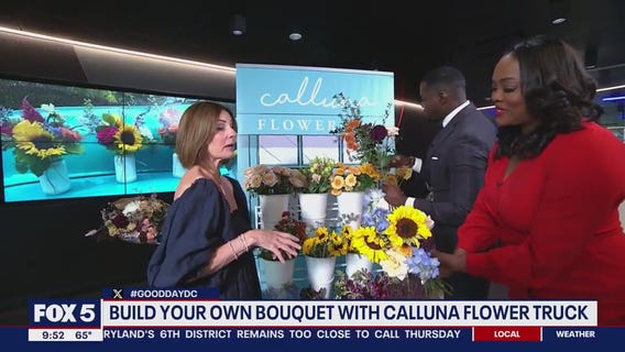 Building a bouquet with Calluna Flower Truck