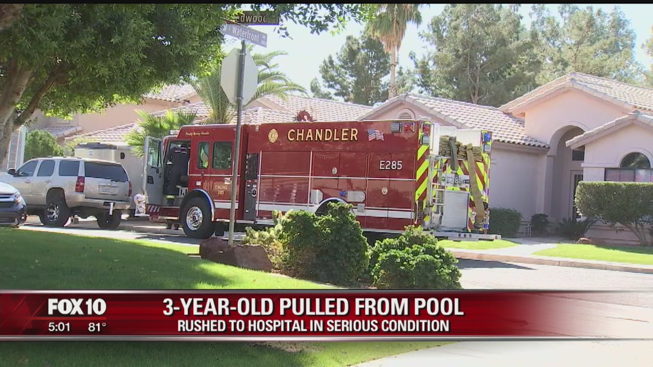 Chandler Fire: 3-year-old boy pulled from grandmother's pool