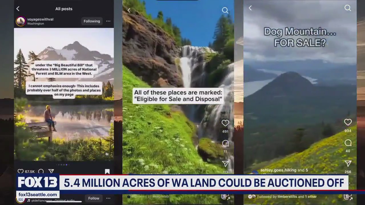 Washington lands could be auctioned under a sweeping Federal plan