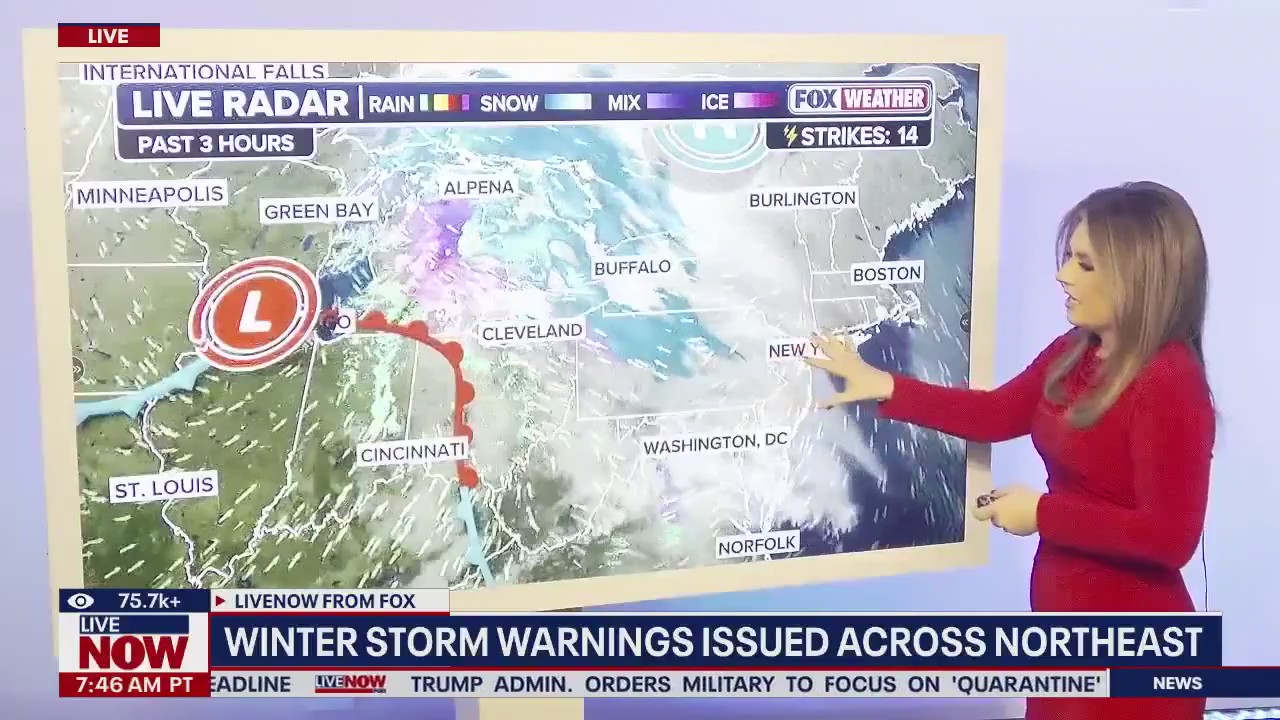 Winter storm warnings issued across Northeast